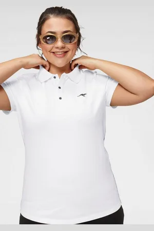 KangaROOS Poloshirt Kurzarm, unifarben, Polokragen, aus Baumwolle
