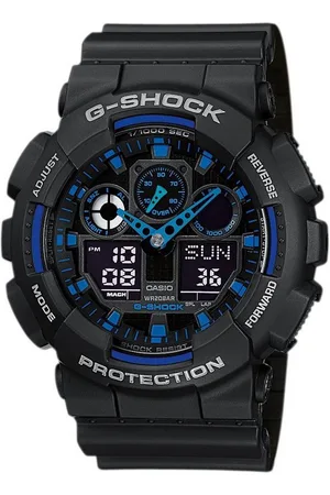Casio Chronograph GA-100-1A2ER, Quarzuhr,Armbanduhr,Herrenuhr,digital, bis 20 bar wasserd.Resinarmband
