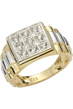 Firetti Fingerring Schmuck Geschenk Silber 925 Herrenring Silberring Siegelring Pavé, mit Zirkonia (synth)