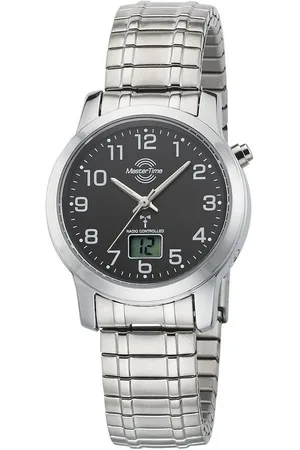 Master Time Funkuhr Basic MTLA-10309-22M, Armbanduhr, Quarzuhr, Damenuhr, Datum, Flexband, Zugband