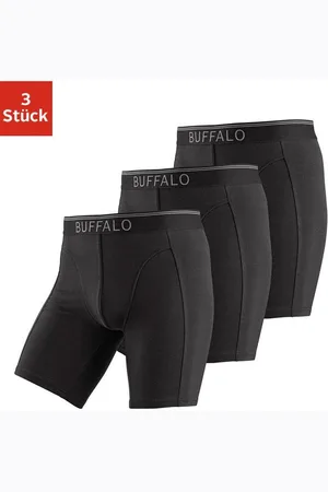 Buffalo Boxer Boxershorts für Herren (Packung, 3-St) in langer Form ideal auch für Sport und Trekking