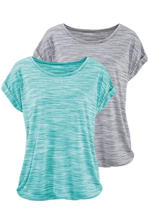 beachtime Kurzarmshirt mit Struktureffekt (2er-Pack) aus pflegeleichter Qualität