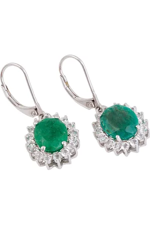 Firetti Paar Ohrhänger Schmuck Geschenk Silber 925 Ohrschmuck Patentbrisur Edelstein Smaragd, mit Smaragd (beh), Topas