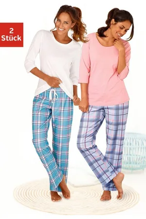 ARIZONA Pyjama (4 tlg., 2 Stück) mit passenden Basicshirts