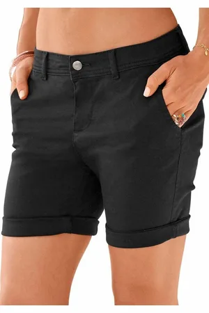 Lascana Bermudas zum Krempeln, aus elastischer Baumwolle, kurze Hose, Shorts