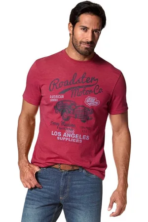 ARIZONA T-Shirt Kurzarm, melierte Optik, Rundhals, aus Baumwollmischung