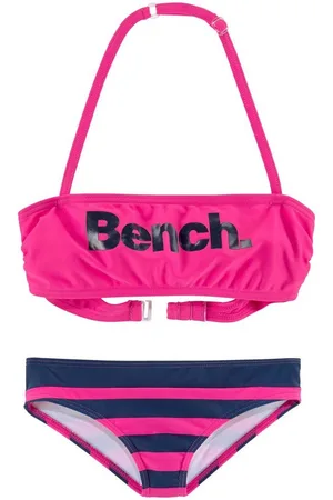 Bench Bandeau-Bikini mit großem Logoprint