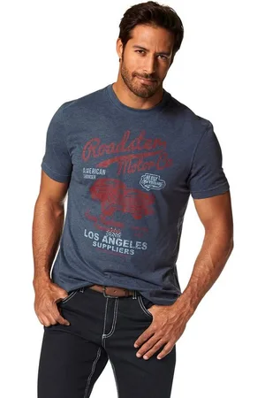 ARIZONA T-Shirt Kurzarm, melierte Optik, Rundhals, aus Baumwollmischung