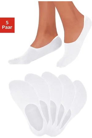 Bench Füßlinge (Packung, 5-Paar) für weit ausgeschnittene Schuhe