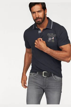 ARIZONA Poloshirt Kurzarm, mit Rippbündchen, Polokragen mit Knöpfen