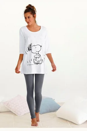 Peanuts Pyjama (2 tlg) mit Leggings und legerem Shirt mit Snoopy Druck