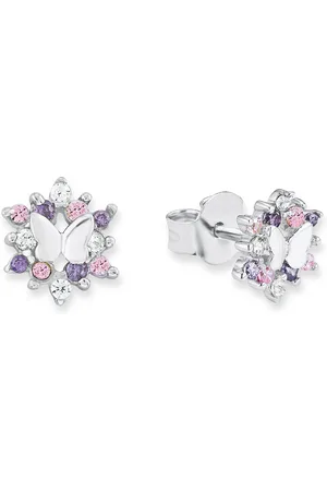 Prinzessin Lillifee Paar Ohrstecker Schmetterling, 9245598, mit Zirkonia (synth)