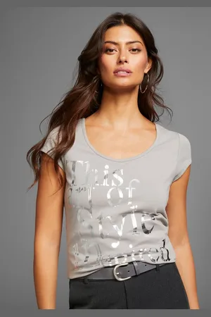 Laura Scott T-Shirt sehr figurbetont, mit frischem Print, Rundhals, für die Freizeit