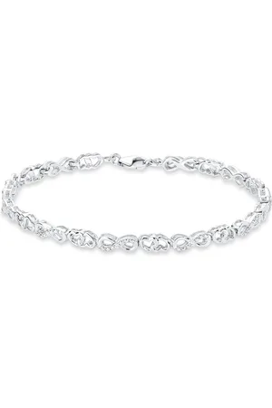 Amor Silberarmband Schmuck Geschenk Armkette Herz, Liebe, Infinity, Unendlichkeit, mit Zirkonia (synth)
