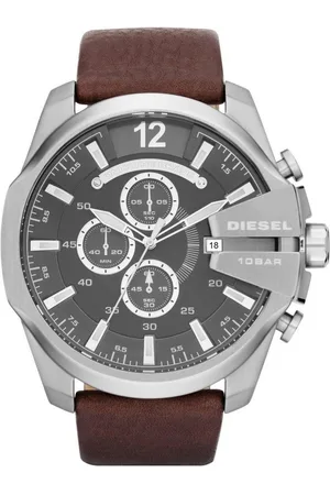 Diesel Chronograph MEGA CHIEF DZ4290, Quarzuhr, Armbanduhr, Herrenuhr, Stoppfunktion, Lederarmband