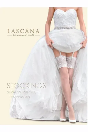 Lascana Strapsstrümpfe (1-Paar) mit breiter Spitze