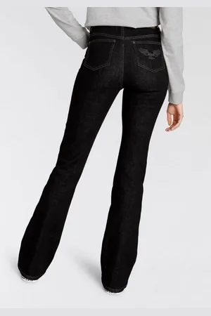 ARIZONA Bootcut-Jeans Comfort-Fit ausgestellte Beinform, mit Eingrifftaschen, High-Waist