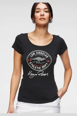 KangaROOS T-Shirt Kurzarm, sehr figurbetont, im Vintage-Design, Rundhalsausschnitt