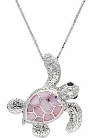 Firetti Kette mit Anhänger Schmuck Geschenk Silber 925 Halsschmuck Halskette Schildkröte, mit Perlmutt
