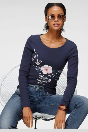 KangaROOS Longsleeve Langarm, sehr figurbetonter Schnitt, mit Print
