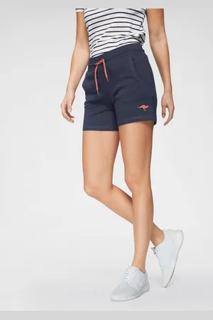 KangaROOS Sweatshorts mit kontrastfarbener Kordel und kleinem Label-Print