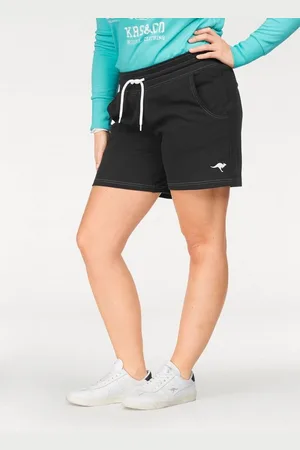 KangaROOS Sweatshorts mit kontrastfarbener Kordel und kleinem Label-Print
