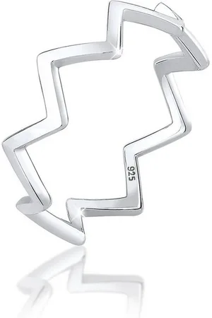 Elli Fingerring Zick Zack Design 925 Sterling Silber