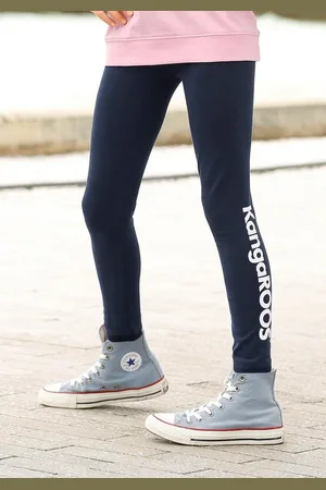 KangaROOS Leggings, Basic Leggings für große und kleine Mädchen mit Logodruck