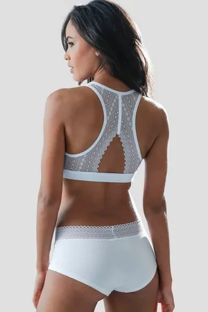 QS by s.Oliver Bustier aus elastischer Baumwolle mit grafischer Spitze