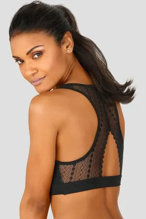 QS by s.Oliver Bustier aus elastischer Baumwolle mit grafischer Spitze