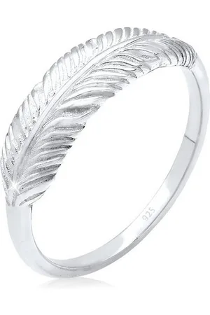 Elli Fingerring Silberring Feder 925 Sterling Silber