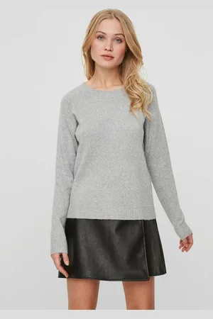 VERO MODA Rundhalspullover VMDOFFY in melierter Optik