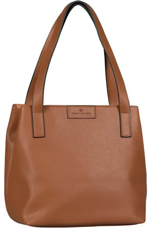 TOM TAILOR Shopper Miri zip, aus griffigem Lederimitat mit praktischen flachen Handgriffen