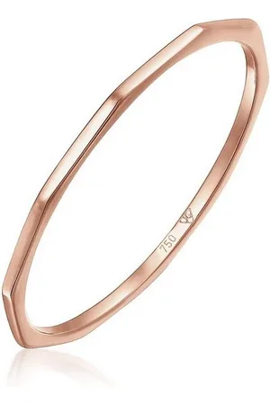 Elli Fingerring Kantiges Design 750 Rosegold