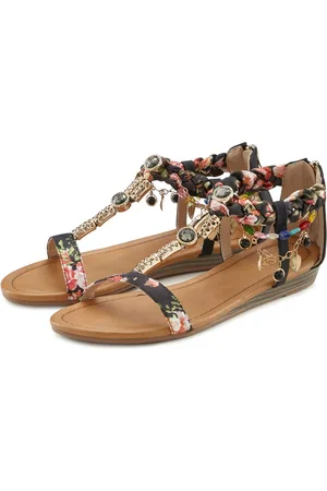 Lascana Sommerschuh Sandale Sandalette, Sommerschuh im Festival-Look VEGAN