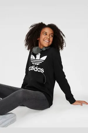 adidas Kapuzensweatshirt TREFOIL HOODIE Hoodie, Kapuzenpullover mit großem Logoprint