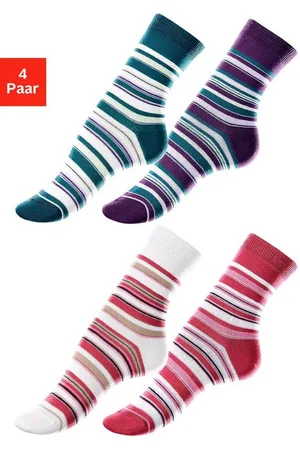 Lavana Socken (Packung, 4-Paar) mit Ringelmuster