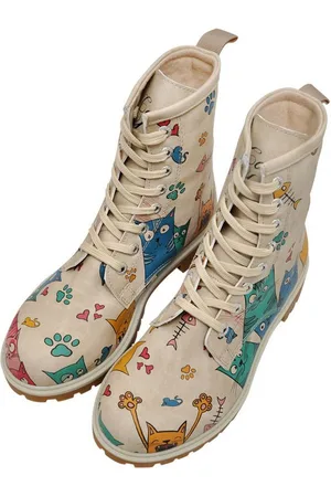 Dogo Boots Cat Lovers Damen Boots / Female Schnürboots Vegan