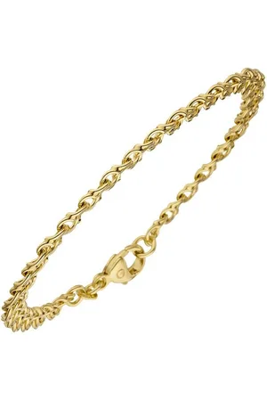 Jobo Goldarmband, Garibaldiarmband 585 Gold massiv 19 cm