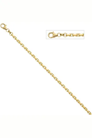 Jobo Goldarmband, Ankerarmband 585 Gold diamantiert 21 cm