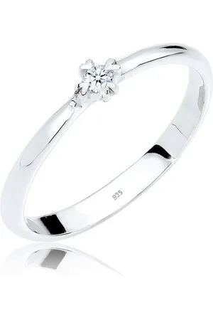 Elli DIAMONDS Verlobungsring Solitär Verlobung Diamant 0.03 ct. 925 Silber