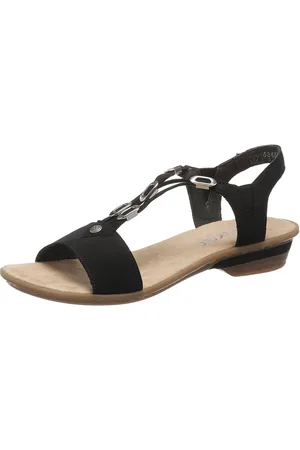 Rieker Sandalette, Sommerschuh, Sandale, Keilabsatz, im modernen Look