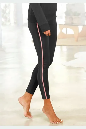 H.I.S Leggings Seitliche Streifeneinsätze in Kontrastfarben