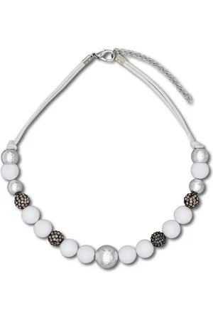Firetti Kette ohne Anhänger im verschiedenen Look aneinander gereiht, mit Glassteinen - mit Kunststoffperle
