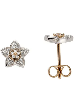 Firetti Paar Ohrstecker Schmuck Geschenk Gold 585 Ohrschmuck Blume, Made in Germany, wahlweise mit oder ohne Brillant