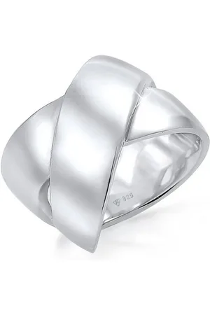 Elli Fingerring Bandring Breit Modern 925 Sterling Silber