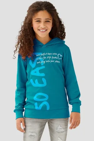 Kidsworld Kapuzenshirt SO EASY - Print Langarm, Basic-Passform, mit modischen Drucken