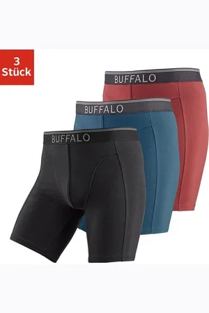 Buffalo Boxer Boxershorts für Herren (Packung, 3-St) in langer Form ideal auch für Sport und Trekking