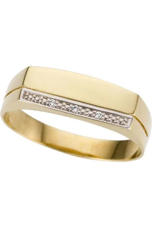 Firetti Goldring Schmuck Geschenk Gold 333 Herrenring Goldring Siegelring, mit Brillanten