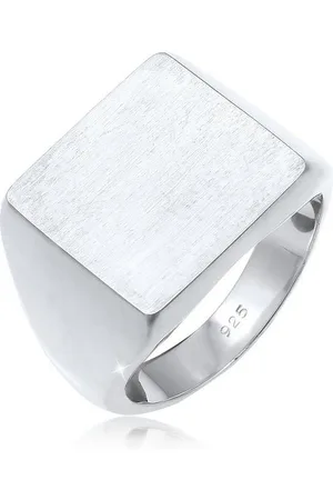Elli Siegelring Siegelring Quadrat 925 Sterling Silber